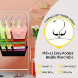 2pcs 8 Tier Metal Clothes Hanger Underwear Storage Organizer Stainless Steel - Extra Image