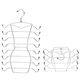2pcs 8 Tier Metal Clothes Hanger Underwear Storage Organizer Stainless Steel - Extra Image