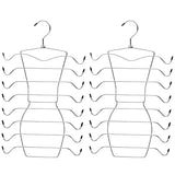 2pcs 8 Tier Metal Clothes Hanger Underwear Storage Organizer Stainless Steel - Extra Image