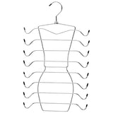 2pcs 8 Tier Metal Clothes Hanger Underwear Storage Organizer Stainless Steel - Front View