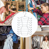 2pcs 8 Tier Metal Clothes Hanger Underwear Storage Organizer Stainless Steel - Top-Down View