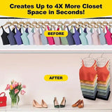 2pcs 8 Tier Metal Clothes Hanger Underwear Storage Organizer Stainless Steel - 45-Degree Angle