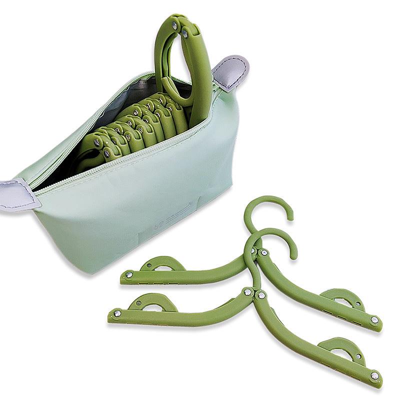 Portable Foldable Clothes Rack Travel Drying Stand for Home and Outdoor Use - Blue