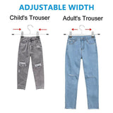 Metal Clip Hangers Clothes Trousers Skirts Pants Coat Non Slip Bulk Clothing Rack - 10PCS - 45-Degree Angle