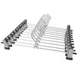 Metal Clip Hangers Clothes Trousers Skirts Pants Coat Non Slip Bulk Clothing Rack - 10PCS - Low Angle