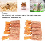 10pcs Pet Chewing Radish Hamster Toys Corn Cob Teething Sticks for Small Animals