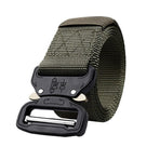 Mens Canvas Outdoor Tactical Belt Heavy Duty Army Waist Web Strap Waistband Hot - Army Green
