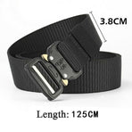 Mens Canvas Outdoor Tactical Belt Heavy Duty Army Waist Web Strap Waistband Hot - Army Green