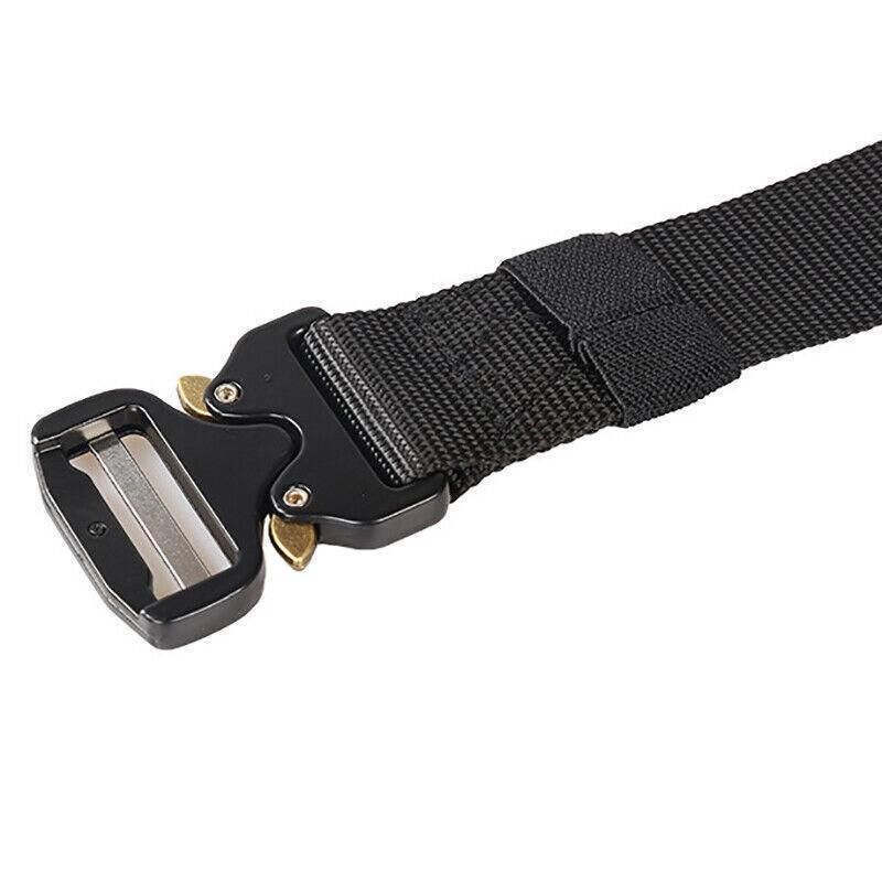 Mens Canvas Outdoor Tactical Belt Heavy Duty Army Waist Web Strap Waistband Hot - Army Green
