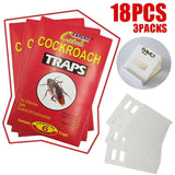 18Pcs /3 Pack Cockroach Bait Sticky Glue Cockroaches Insect Bug Pest Au - Top-Down View