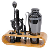 Cocktail Shaker Set Bar Tools Stainless Steel Mixing Glasses Drink Shaker Cups - Silver - Close-Up Angle