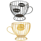 Snacks and Candy Organizer Coffee Capsules Shelf Storage for Kitchen and Pantry - Black