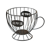 Snacks and Candy Organizer Coffee Capsules Shelf Storage for Kitchen and Pantry - Black