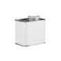Airtight Coffee Canister Storage Jar Pour Valve Leather 9.6 x 7 x 9.3cm - White