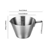 100ml Stainless Steel Coffee Extraction Measuring Cup Graduated Coffee Tool - Side View