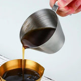 100ml Stainless Steel Coffee Extraction Measuring Cup Graduated Coffee Tool - 45-Degree Angle