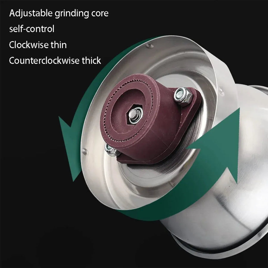 Manual Stainless Steel Grinder with Ceramic Core for Coffee Beans Rice Sesame