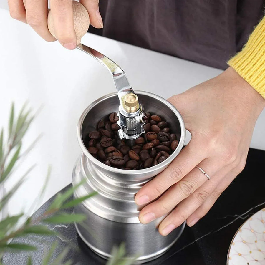 Manual Stainless Steel Grinder with Ceramic Core for Coffee Beans Rice Sesame