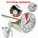 Milk Coffee Probe Thermometer Maker Temperature Jug Pan Clip Stainless Steel New