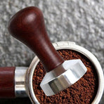 51mm Coffee Tamper Aluminum Alloy Base Wooden Handle for Espresso Machine