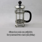 350ml 600ml Stainless Steel Glass French Press Coffee Tea Maker for Home Office - 600ML