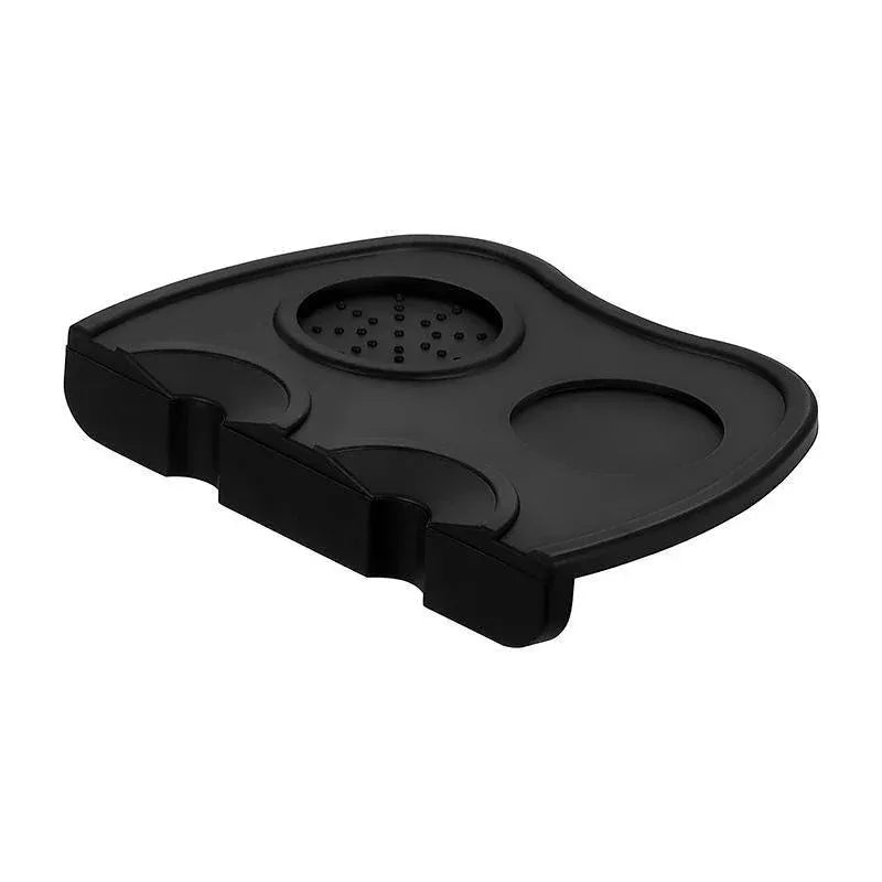 Double Slot Silicone Coffee Tamper Mat | Non-Slip Corner Tamping Pad 21×15×4cm