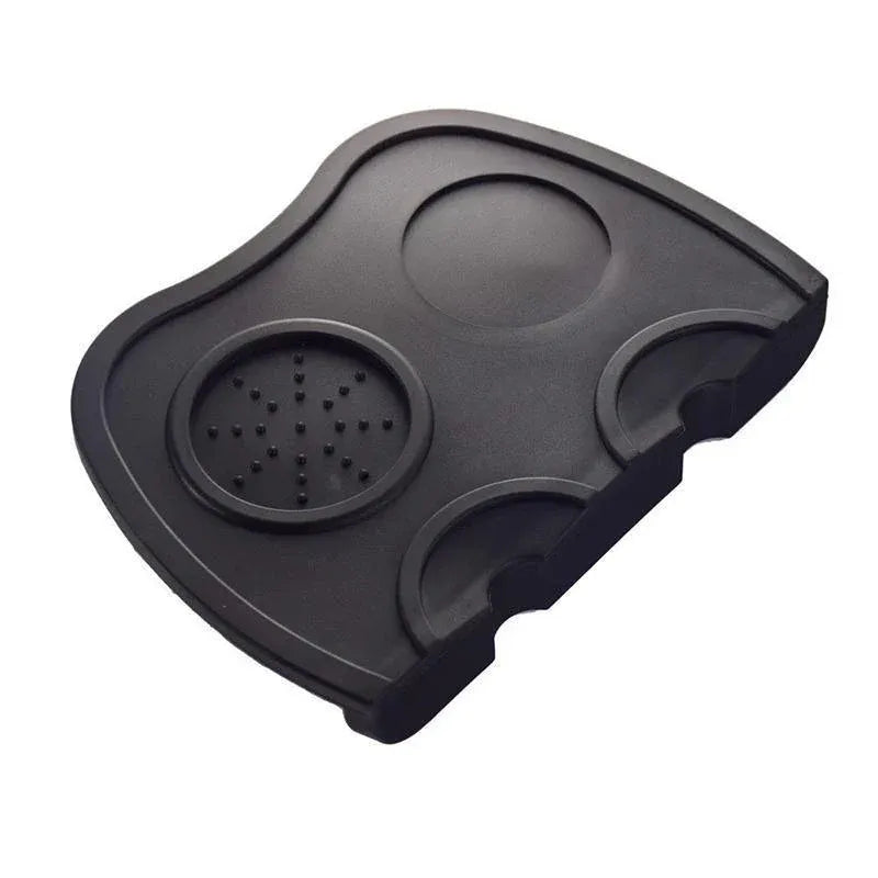 Double Slot Silicone Coffee Tamper Mat | Non-Slip Corner Tamping Pad 21×15×4cm