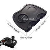 Double Slot Silicone Coffee Tamper Mat | Non-Slip Corner Tamping Pad 21×15×4cm - Side View