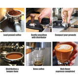 Double Slot Silicone Coffee Tamper Mat | Non-Slip Corner Tamping Pad 21×15×4cm - 45-Degree Angle