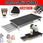 Coffee Capsule Drawer Holder for 40 Nespresso Pods with Non-Slip Top Rack