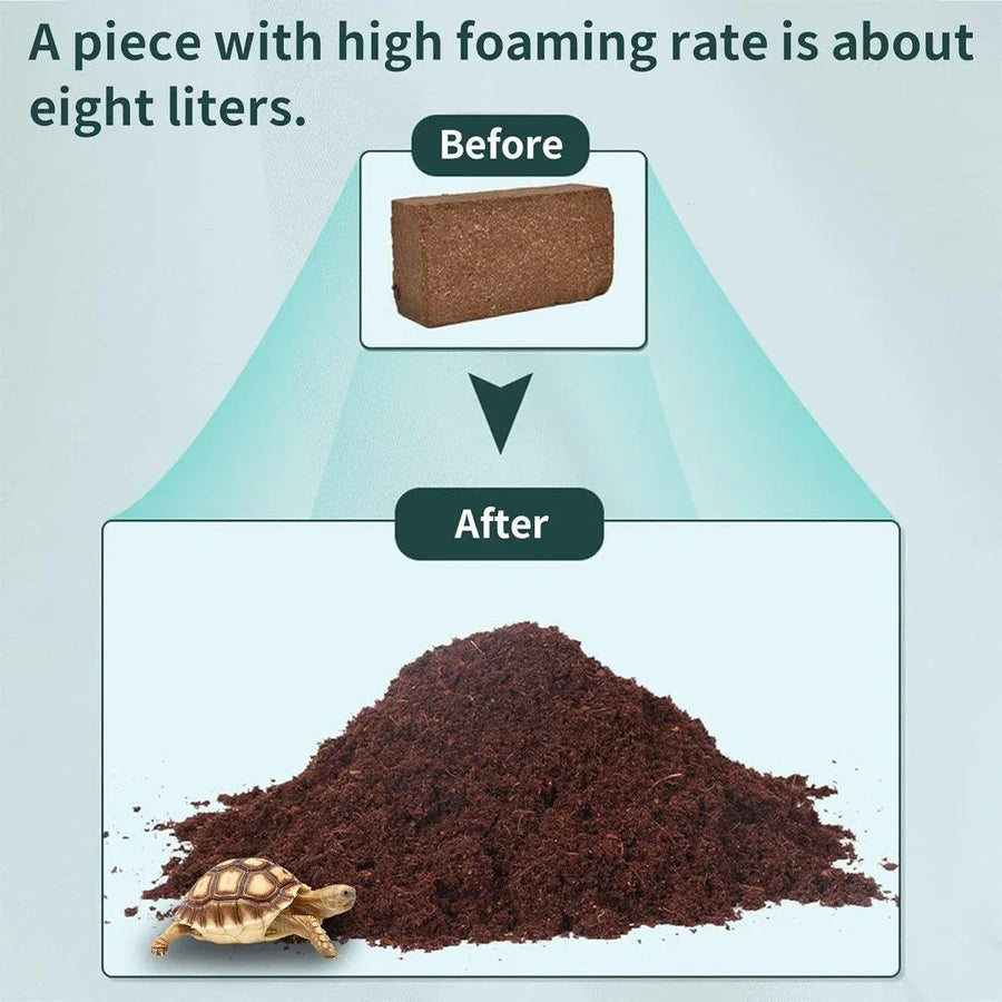 Natural Coconut Fibre Reptile Bedding Brick 650g Substrate for Tortoise Snake Spider