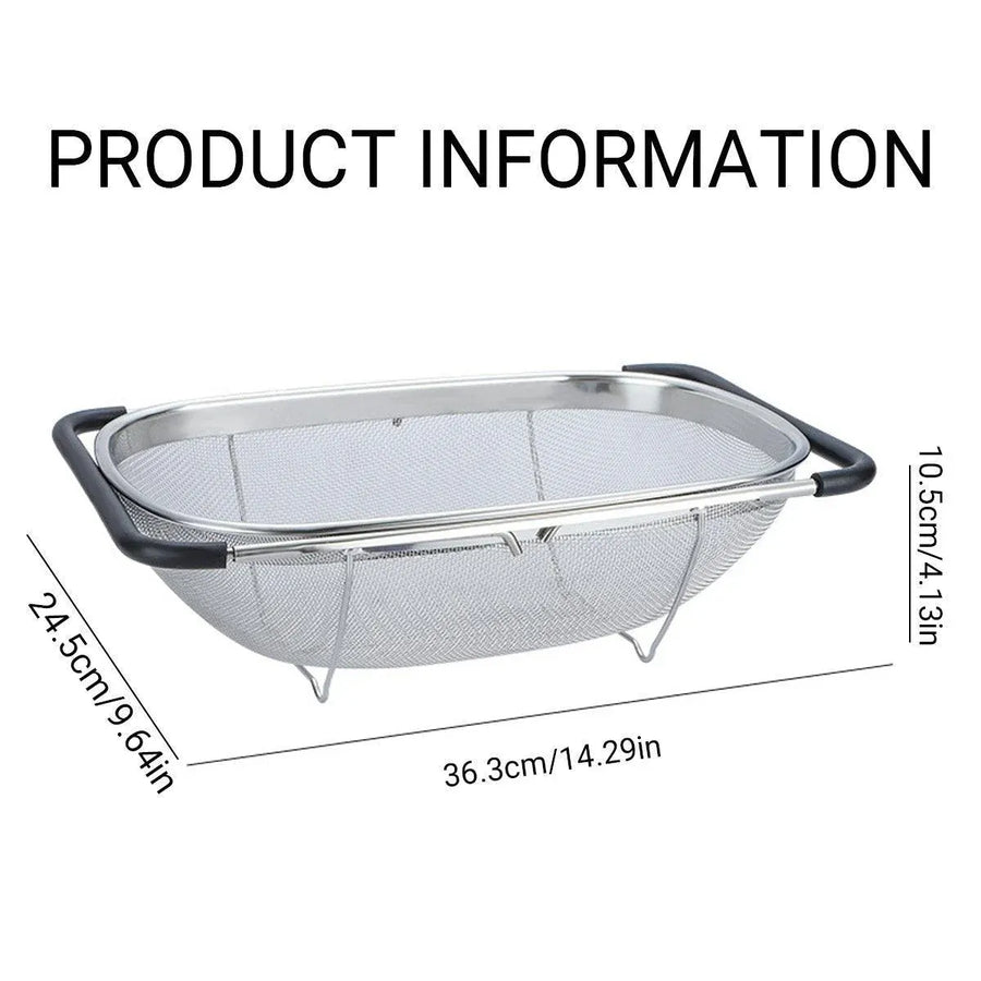 1-Piece Adjustable Over-Sink Drain Basket