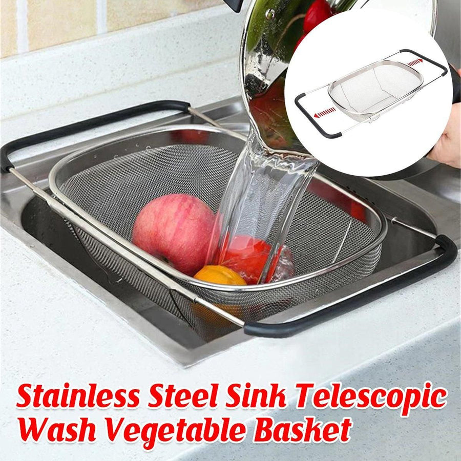 1-Piece Adjustable Over-Sink Drain Basket