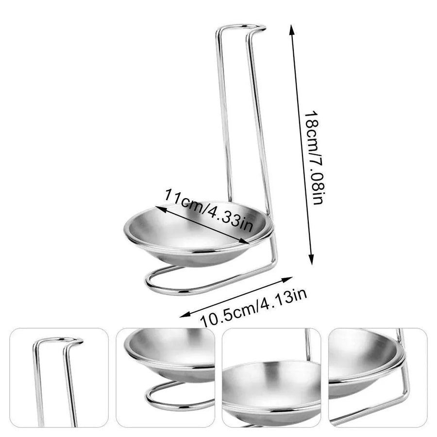 2 Pcs Portable Stainless Steel Soup Colander Rack Kitchen Utensil Storage