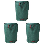 Green Garden Waste Bags with Lids 76 x 67 cm - 3 Pieces