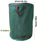 Green Garden Waste Bags with Lids 76 x 67 cm - 3 Pieces