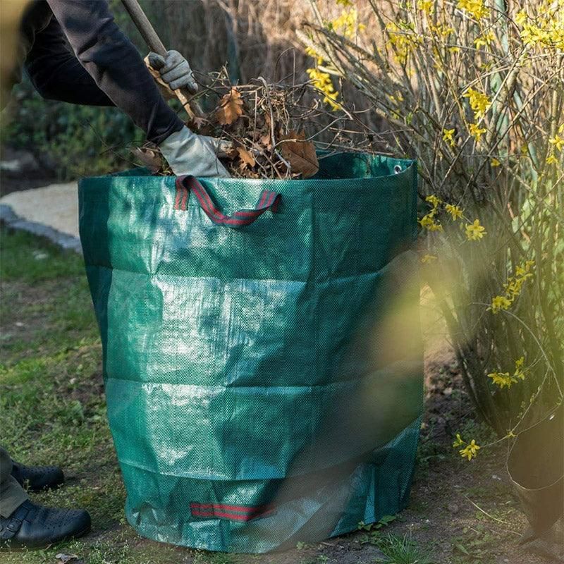 Green Garden Waste Bags with Lids 76 x 67 cm - 3 Pieces