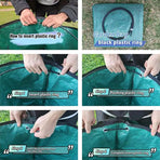 Green Garden Waste Bags with Lids 76 x 67 cm - 3 Pieces