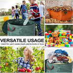 Green Garden Waste Bags with Lids 76 x 67 cm - 3 Pieces