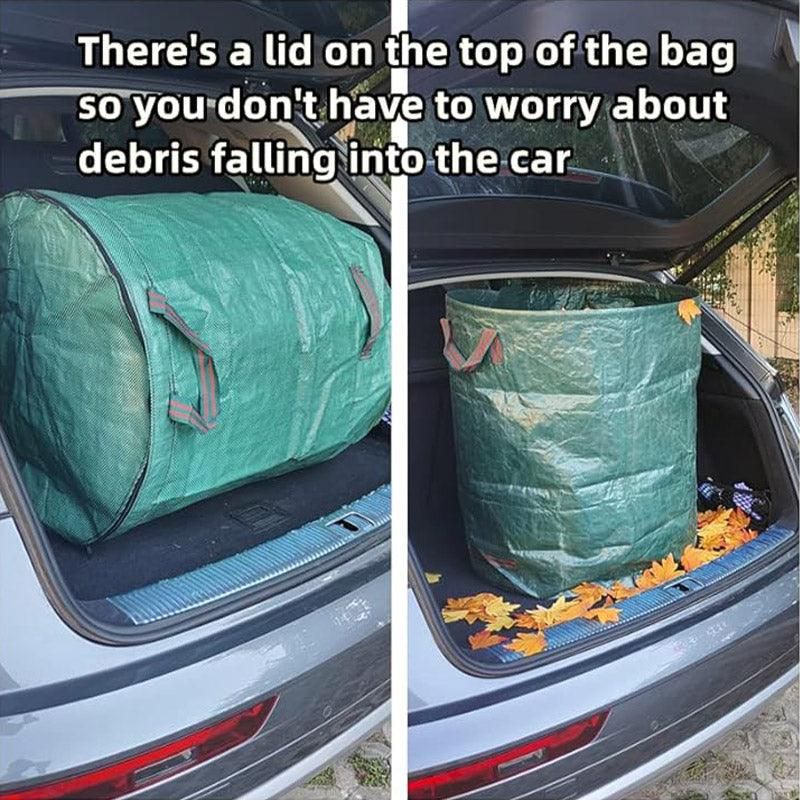 Green Garden Waste Bags with Lids 76 x 67 cm - 3 Pieces