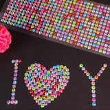 504Pcs Self-Adhesive Acrylic Rhinestone Sticker Decals 6mm - Multicolour