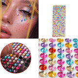504Pcs Self-Adhesive Acrylic Rhinestone Sticker Decals 6mm - Multicolour