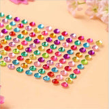 504Pcs Self-Adhesive Acrylic Rhinestone Sticker Decals 6mm - Silver