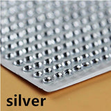 504Pcs Self-Adhesive Acrylic Rhinestone Sticker Decals 6mm - Silver - Extra Image