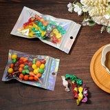 100/200X Iridescent Zip Bags for Food Storage & Holographic Makeup Pouch - 14*20cm 200PCS - Rear View