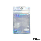 100/200X Iridescent Zip Bags for Food Storage & Holographic Makeup Pouch - 14*20cm 200PCS