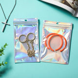 100/200X Iridescent Zip Bags for Food Storage & Holographic Makeup Pouch - 20*30cm 100PCS