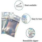 100/200X Iridescent Zip Bags for Food Storage & Holographic Makeup Pouch - 7*10cm 200PCS - Extra Image