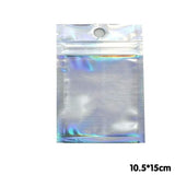 100/200X Iridescent Zip Bags for Food Storage & Holographic Makeup Pouch - 7*10cm 200PCS - Extra Image