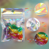 100/200X Iridescent Zip Bags for Food Storage & Holographic Makeup Pouch - 9*12cm 200PCS - Top-Down View
